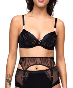 Lace embroidered bra