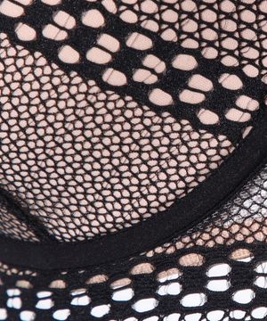 Logo detail lace bra