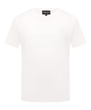 Short sleeve straight fit T-shirt with logo detail