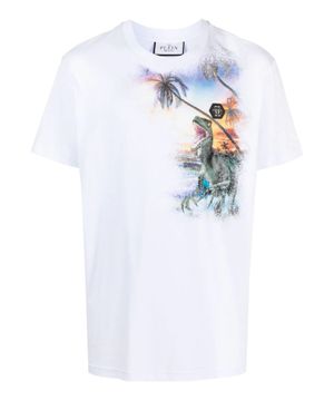 Printed T-shirt with short sleeves