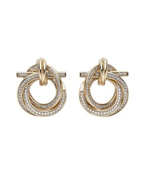 Crystal embellished Gancini earrings