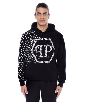 Long sleeve hoodie with skull print