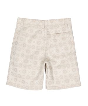 Logo printed denim short