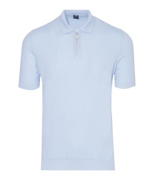 Zipped collar polo shirt