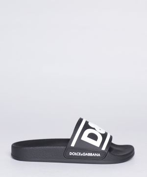 Rubber sandals with logo detail