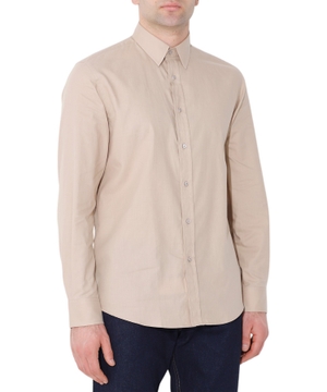 Straight fit shirt with long sleeves