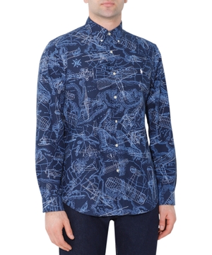 Shirt with print and logo detail