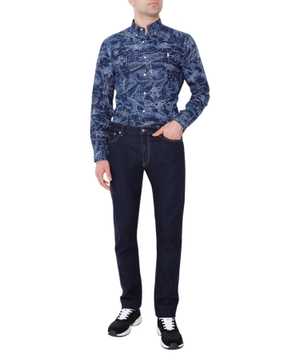 Shirt with print and logo detail