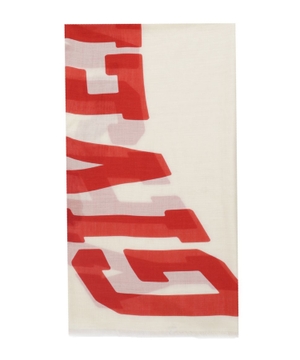 Scarf with logo print