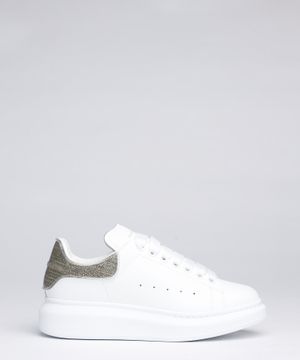 Leather sneakers with logo detail