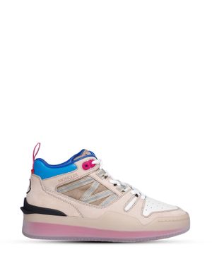 Pivot panelled-design leather sneakers