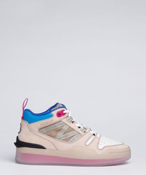 Pivot panelled-design leather sneakers