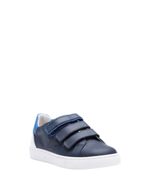 Velcro fastening leather sneakers