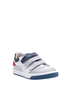 Velcro fastening leather sneakers