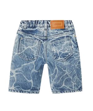 Denim shorts with logo detail