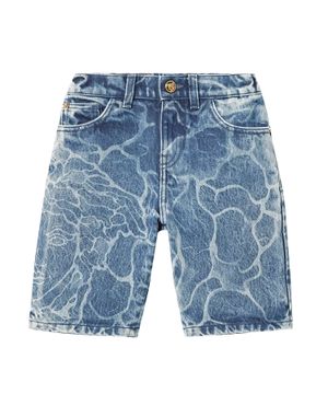 Denim shorts with logo detail