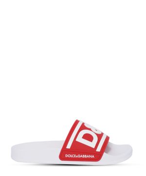 Rubber sandals with logo detail