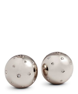 Platinum plated salt and pepper shakers