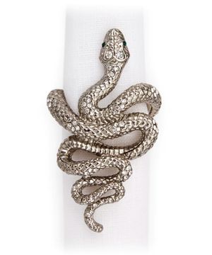 Napkin ring set with snake detail