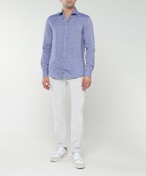 Long sleeve shirt with classic collar