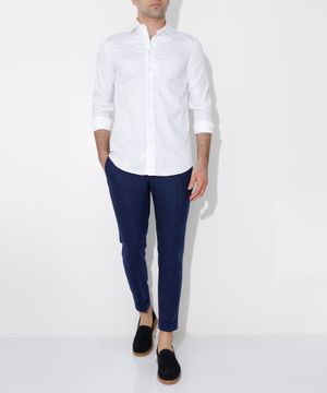 Long sleeve shirt with classic collar