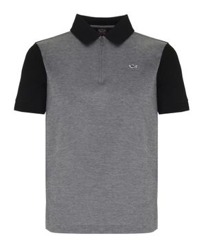 Zip fastening collar polo