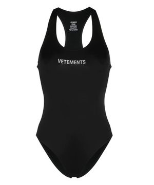 Swimsuit with logo print