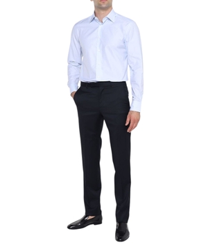 Straight fit shirt with long sleeves