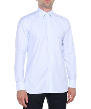 Straight fit shirt with long sleeves