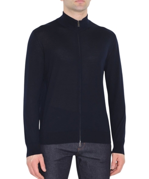 High neck zipped cardigan