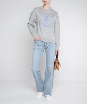 Round neck sweatshirt with long sleeves