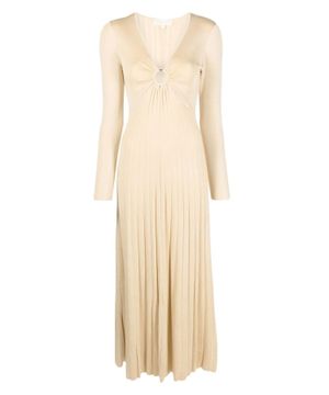 Pleated maxi dress