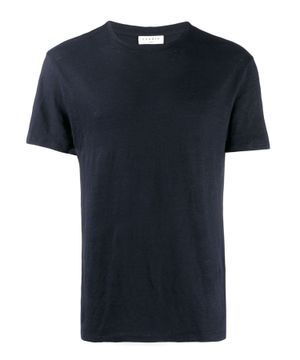 Linen t-shirt with round neck