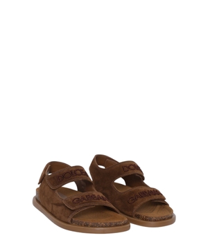 Sandals with embroidered logo detail