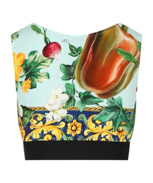 Printed sleeveless top