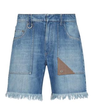 Straight-fit denim shorts