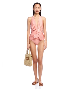 Monstera Plunge one-piece swimsuit