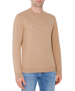 Straight fit jumper with logo detail