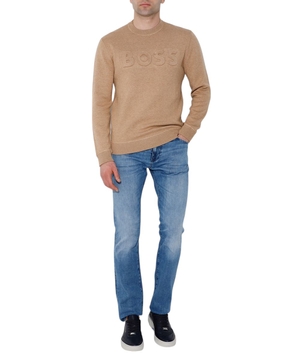 Straight fit jumper with logo detail