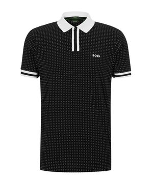 Straight fit polo with logo print