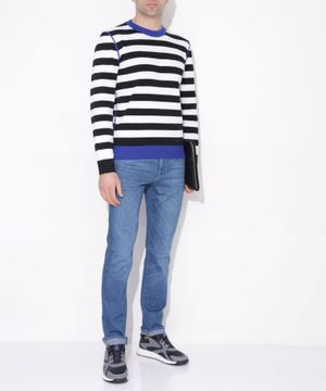 Straight fit striped jumper