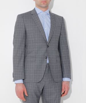 Plaid straight fit suit