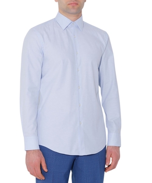 Straight fit shirt with long sleeves