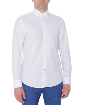 Straight fit shirt with long sleeves