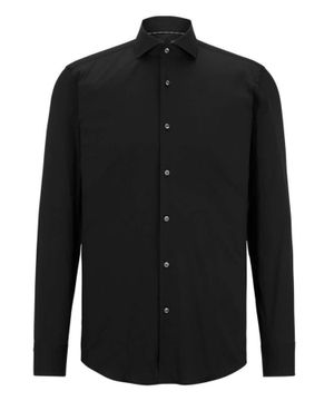 Straight-fit shirt with long sleeves