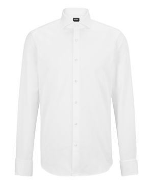 Straight fit shirt with long sleeves