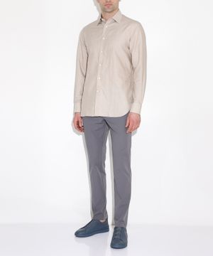 Straight fit shirt with long sleeves