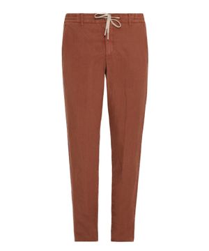 Elastic waist linen trousers