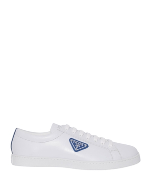Logo detail leather sneakers