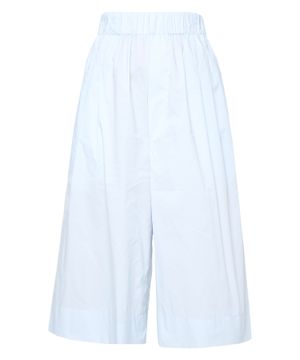 Wide trousers with elastic waist